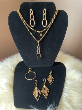 Joan Rivers Gold-Tone 30” Necklace Set with Matching Earrings